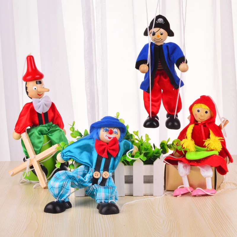 Vaikai marionette medinių lėlių lėlės, žaislai/ Vaikai, kūdikis, šešėlis lėlių, skirtas istorija pasakoja žaislai, nemokamas pristatymas