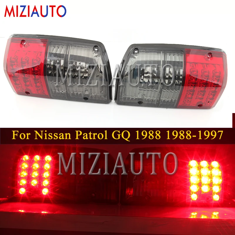 MIZIAUTO Galiniai Šviesos Nissan Patrol GQ 1988 1988-1997 Serijos Raudona ir Rūkyti Stabdžių Žibintas Galinis Bamperis Šviesos Liekamosios Stabdymo Žibintas