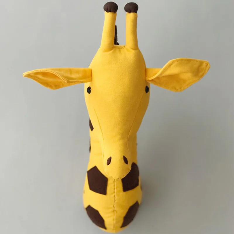 Puikus 3D Gyvūnų Galvos, Sienų dekoras Įdaryti Dramblys ir Žirafa Zebra lėlė Baby Kambario Sienos Kabantys Žaislai Vaikams kalėdų daiktai, žaislai, dovanos