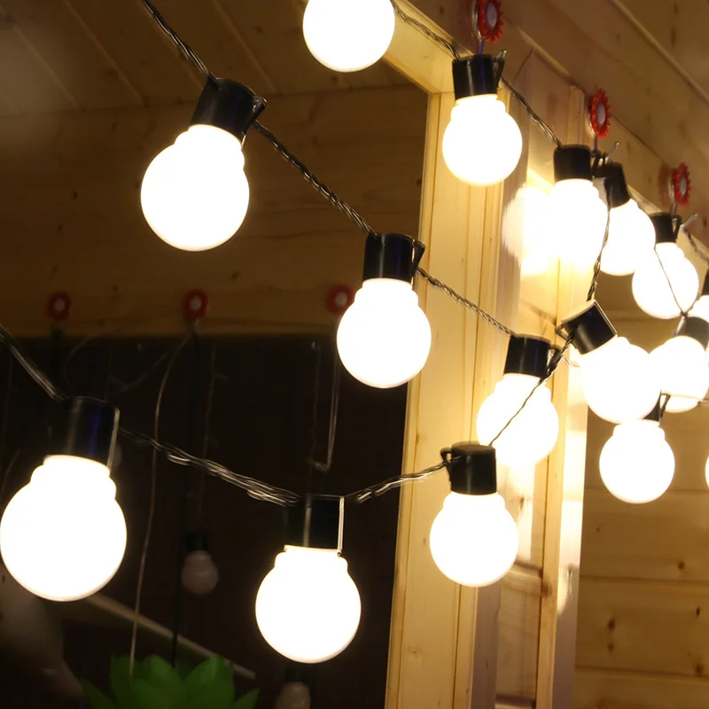 Labai šviesus 2,5 CM Kamuolys LED styginių Šviesos AC 220V 10M 100 LED Kalėdų pasakos apšvietimas/lauko terasą šalies Girliandą apdaila