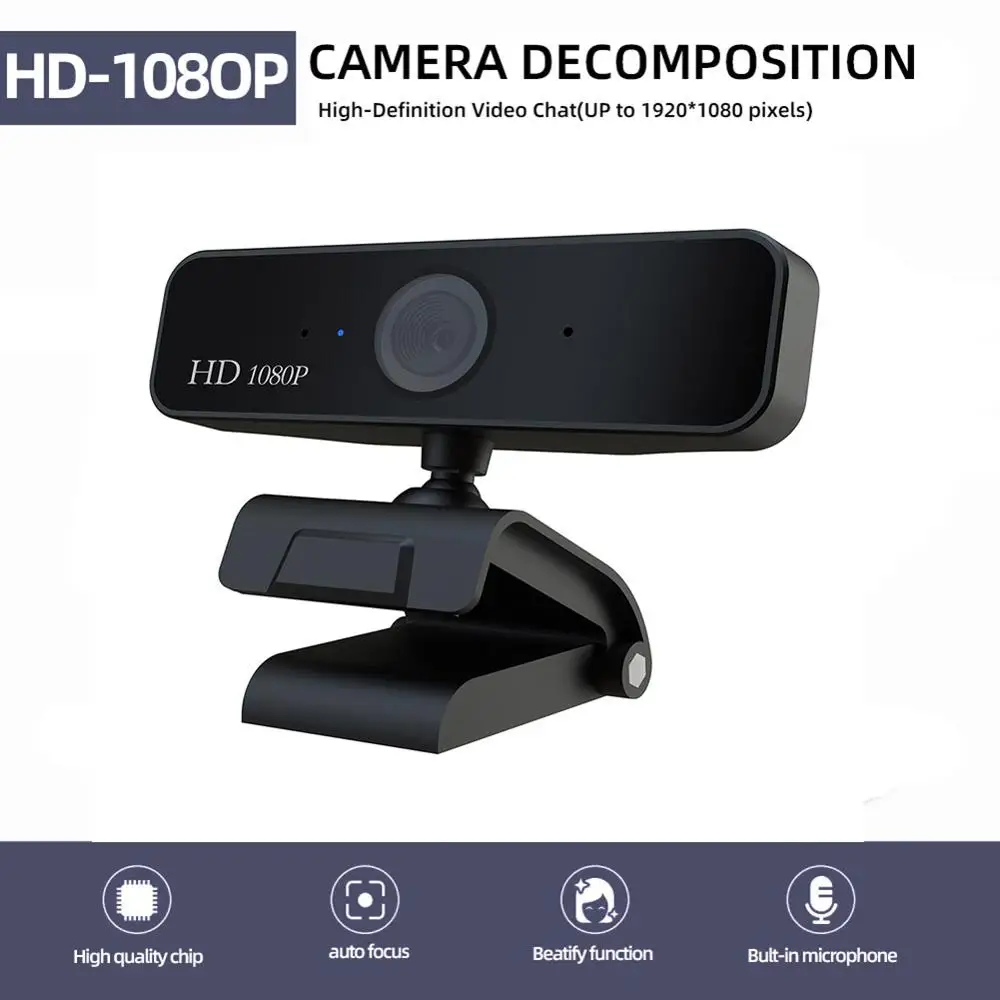 HD 1080P 5MP Kamera, integruotas Mikrofonas Auto Focus High-end Vaizdo Ryšio Kompiuterių Periferinių Web Kamera Nešiojamas PC Game Cam