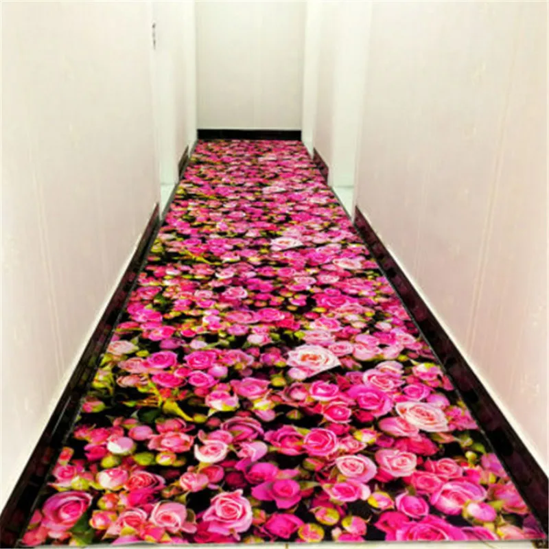 3D kūrybos gėlių durų kilimėlis augalų kilimas Prieškambario Kilimai Miegamojo Kambarį Arbata, Stalo Patiesalai, Virtuvė, Vonios kambarys neleidžiančioms slysti Kilimėliai