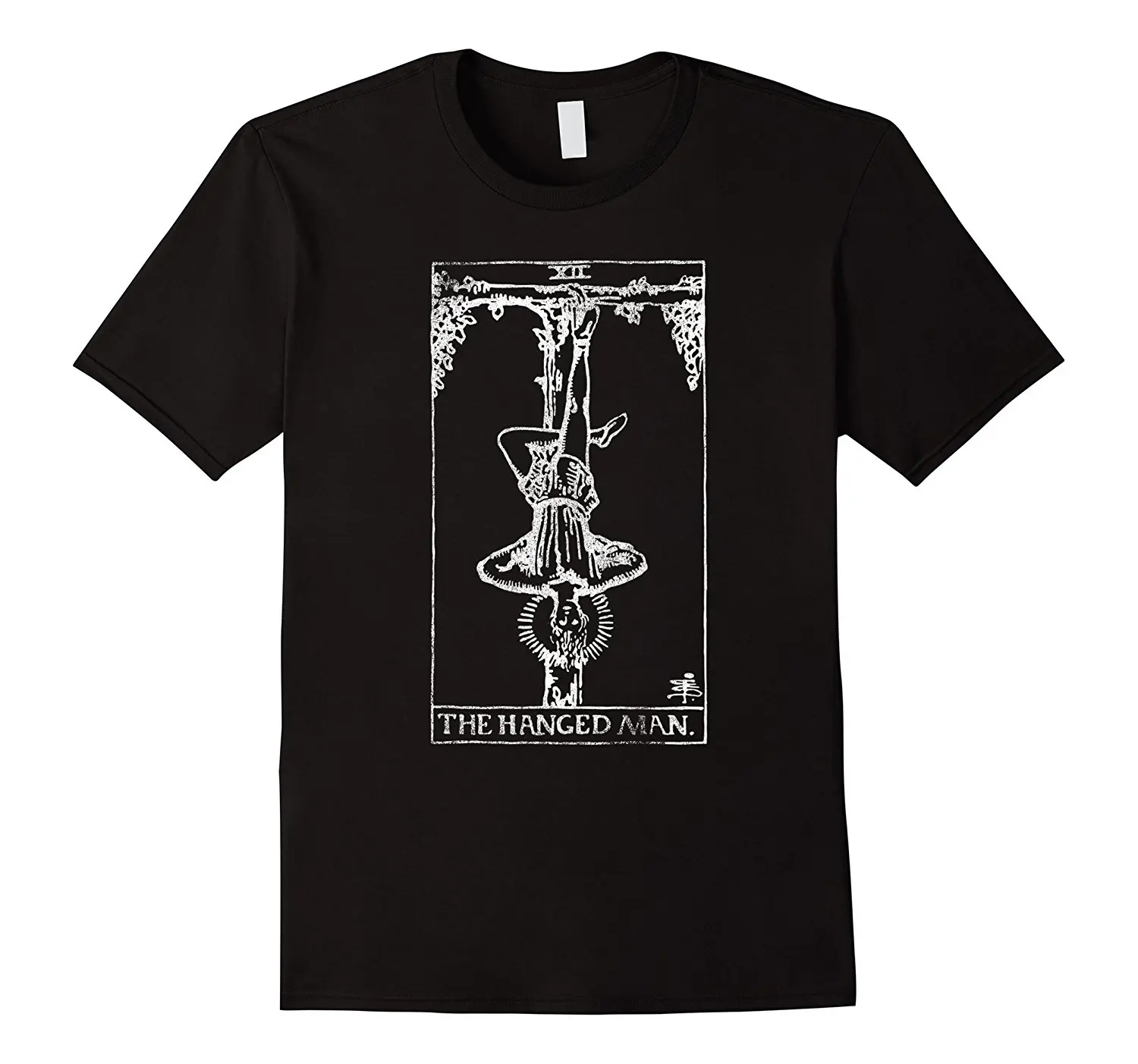 Pakartas Vyras Taro Kortų XII T-Shirt (Vintage Design) Trumpas Rankoves Naujas Mados Marškinėliai Vyrams Drabužius Vasarą trumpomis Rankovėmis Medvilnės