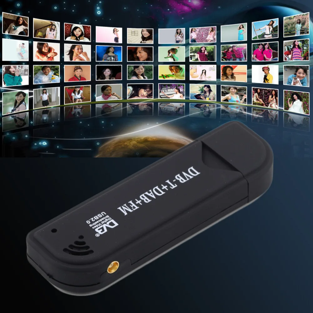 USB2.0 Digitale DVB-T SDR + DAB + FM HDTV TV Imtuvas Imtuvas Stick HIJ RTL2832U + R820T už dyką Verzending