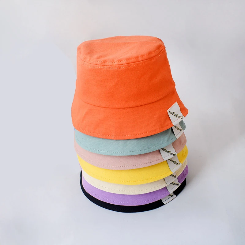 Pavasarį, Rudenį Medvilnės Baby Hats Vientisos Spalvos Vaikų Berniukų, Mergaičių Lauko Saulės Skrybėlės Vasaros Paplūdimio Kepurės Žvejys Skrybėlę