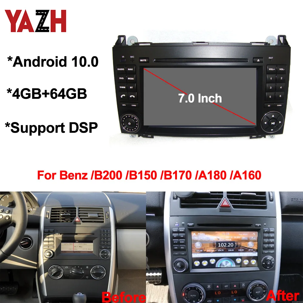 Android 10.0 Automobilio Multimedijos Grotuvas, Navigacija, GPS Radijo Mercedes Benz B200 A B Klasės W169 W245 Viano Vito W639 Sprinter W906