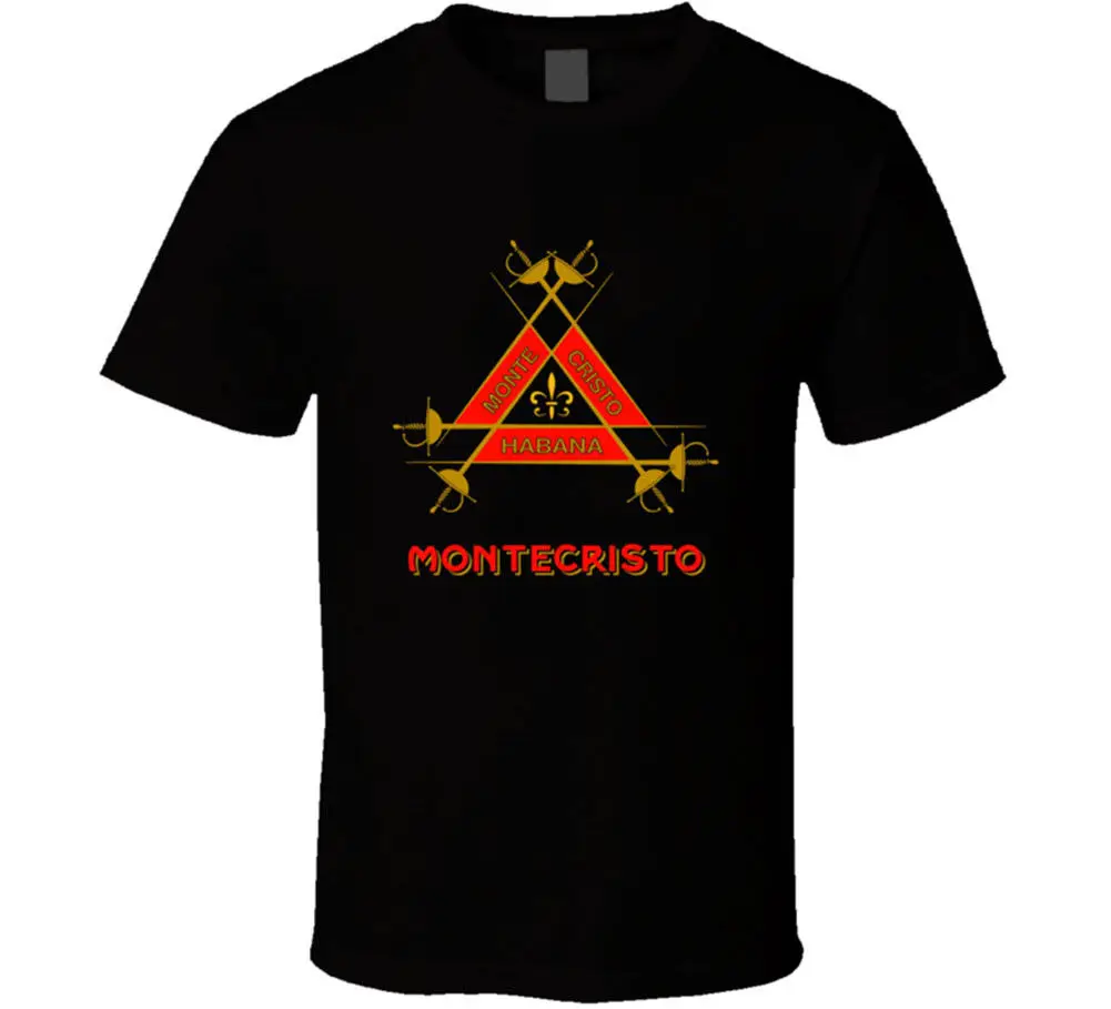 Monte Cristo Kubos Cigarų Logo T Shirt Mens Tee Daug Spalvų Dovanų Naujus Trumpas Rankovės O-Kaklo Medvilnės marškinėliai Anime