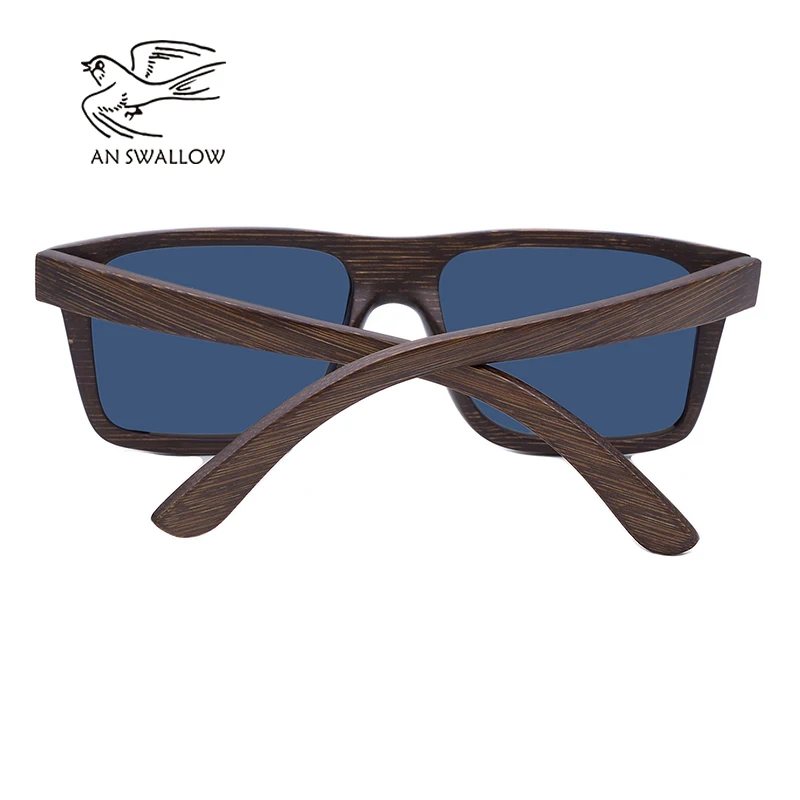 YRA NURYTI bambuko akiniai nuo saulės 2018 mados poliarizuoti akiniai nuo saulės populiarus naujo dizaino mediniai akiniai nuo saulės, Rėmeliai Rankų darbo Vyrų akiniai