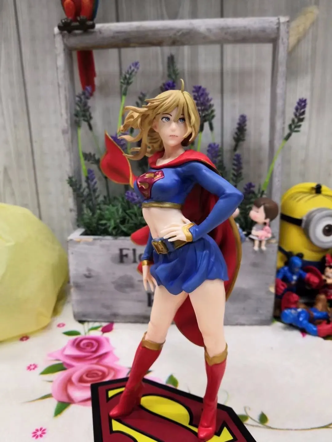 DC Comics Bishoujo Statula Supergirl Veiksmų Skaičius, Grįžta Pilnas Žaislų 21cm