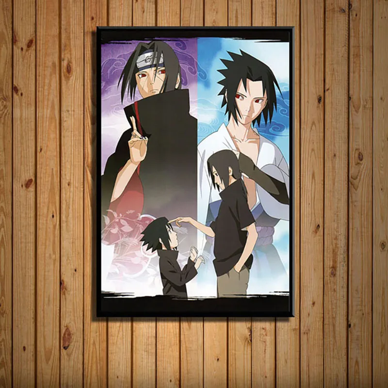 Nordic HD Spausdinti Šiuolaikinio Namų Dekoro Rėmo Anime Naruto, Sasuke Kakashi Drobė Paveikslų, Plakatų Sienos Meno Modulinės Nuotraukas Miegamasis