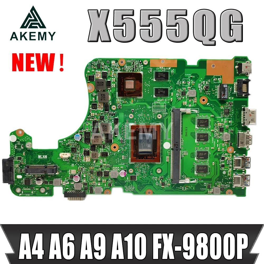 Už Asus X555QG X555Q X555B X555BP K555B A555B K555Q Mainboard Plokštė ( A4, A6 A9 A10 FX-9800P ) CPU, 4GB 8GB RAM