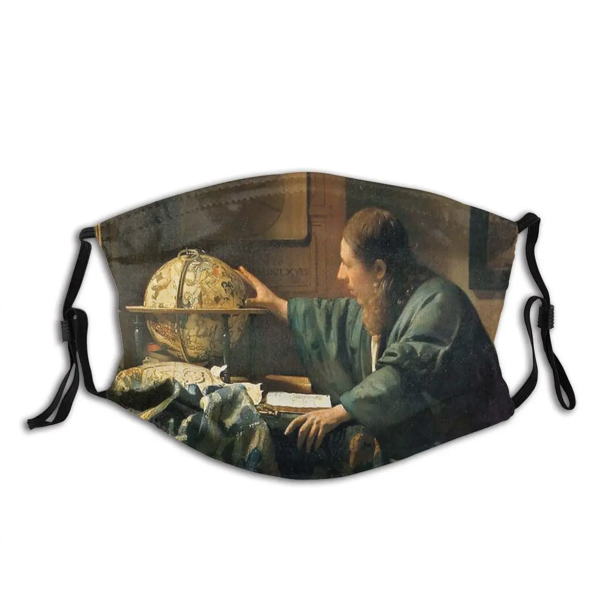 Astronomas Johannes Vermeer De Astronoom Ne Vienkartiniai Spausdinti Burnos, Veido Kaukė Anti Vėjo, Dulkių Įrodymas, su Filtrais Lankelį