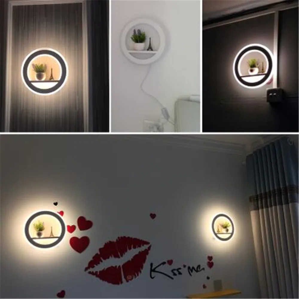 LED Sienos Lempos šviesos srautą galima reguliuoti 2.4 G Nuotolinio Valdymo Modernus Miegamojo Kambarį Apdaila Apšvietimo, Sienų apšvietimo Su Gėlių Ir Bokštas 29W