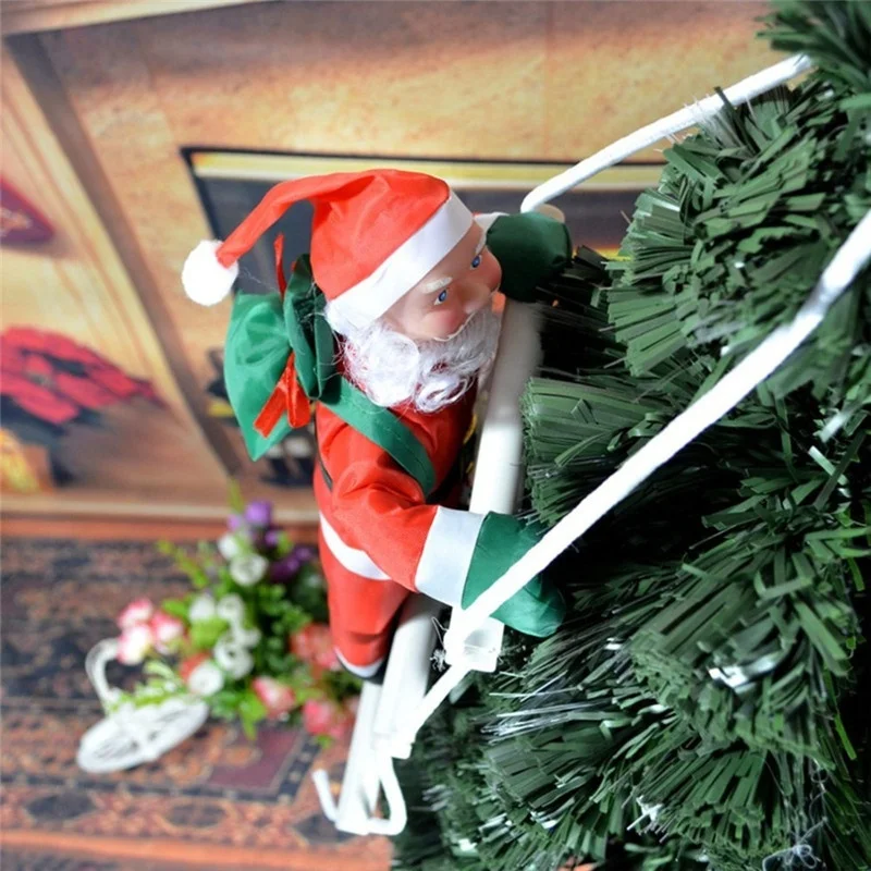 Kalėdų Ornamentu Laipiojimo Santa Claus Laipiojimo Lynų Laiptais Kalėdų Medžio Pakabukas Lašas Papuošalai Namuose Šalis Durų Apdailos