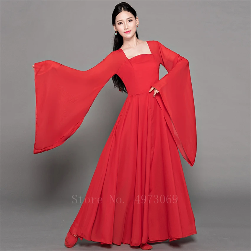 Lady Kinijos Hanfu Suknelė Elegantiškas Pasakų Klasikinės Liaudies Šokių Kostiumas Kieto Rytų Etapo Rezultatus Tradiciniai Rūbai