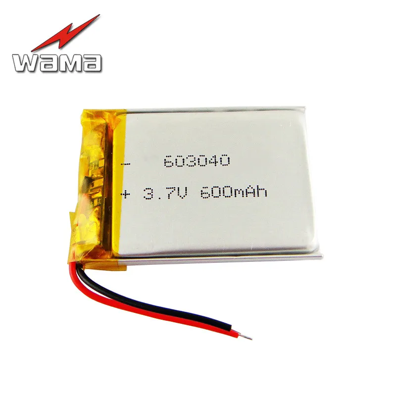 WAMA 603040), 3,7 V Ličio polimerų Įkraunama Baterija, Virš-nemokamai Saugomų PCB Grožio Prietaisai, LED MP3 Medicinos reikmėms