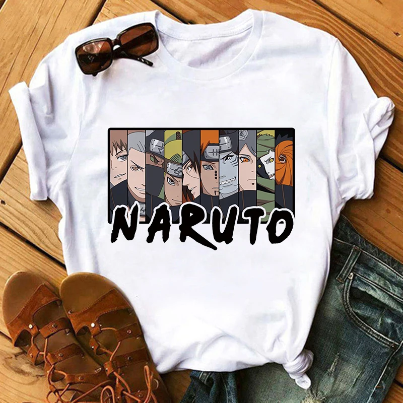 2020 Naujas Moterų Drabužių Vasaros Japonų Anime Naruto Marškinėlius Moterims Ullzang Harajuku Marškinėliai Graphic T Shirt Streetwear Viršų Moteriška