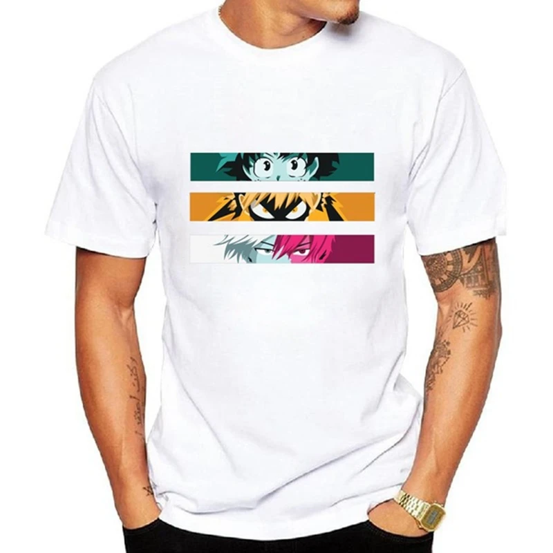 Mano Herojus akademinės bendruomenės Anime Vyrai T-Shirt Japonijos Vyrų Marškinėlius trumpomis Rankovėmis anime Atspausdinta Tee Marškinėliai Topai Vyrų Camiseta Masculina