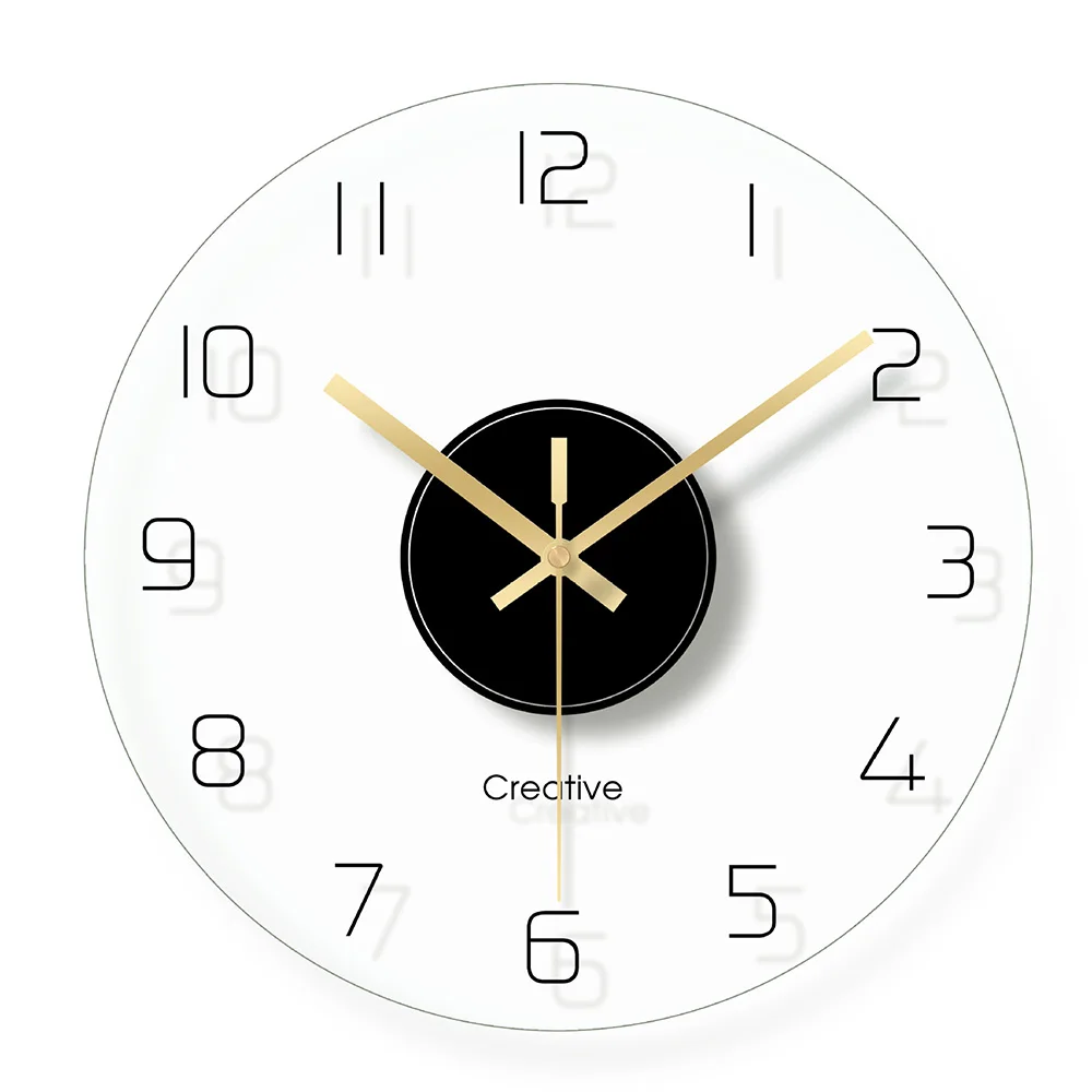Mados Skonį Šiaurės Šalių Meno Paprastas Stiklo Sieninis Laikrodis Kambarį Išjungti Kvarco Kabo Laikrodis Modernaus Dizaino Namų Dekoro