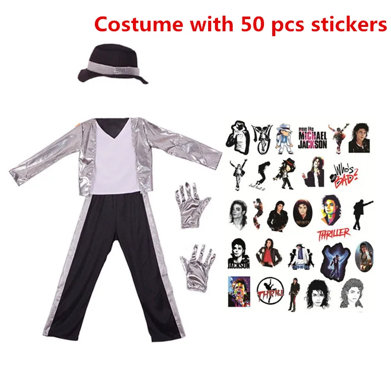 Puras Michael Jackson Cosplay Kostiumas Helovinas Superžvaigždė Dainininkė, Šokių Kostiumai Birthday Party Dress