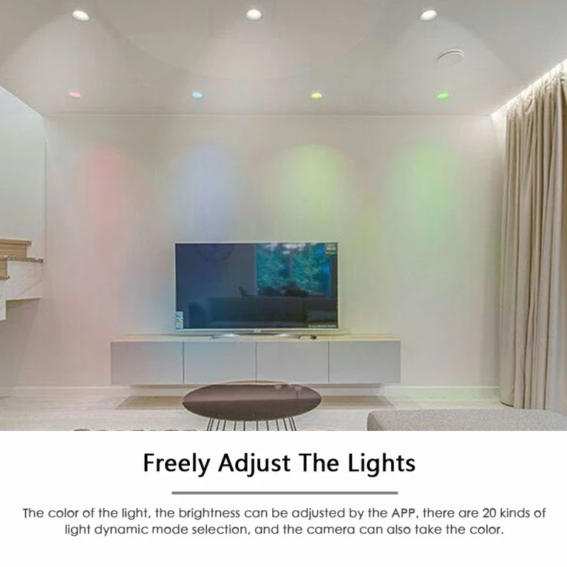 LED Downlight Apvalus Įleidžiamas Lempos Wifi Dirbti su App Nuotolinio valdymo pulto Led Lemputė Miegamojo, Virtuvės Patalpų LED Spot Apšvietimas