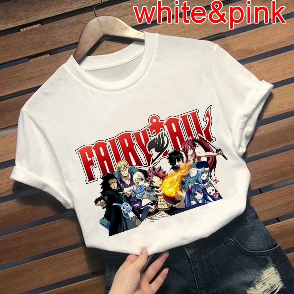 Fairy Tail Anime Marškinėlius Trumpomis Rankovėmis Atsitiktinis Spausdinti Marškinėliai Japonų Anime Draugais Viršūnės