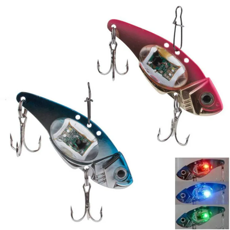 LED Šviesos Žvejybos Masalas Elektroninių Žvejybos Lempos Masalas Spręsti Trigubas Kabliukas Žuvų Viliojimo Šviesos Mirksi Lempos 1 VNT