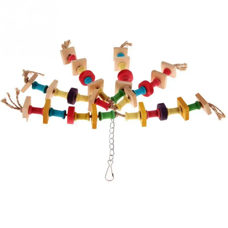 Specialaus Dizaino, Spalvinga Medienos Papūga Žaislai, Patvarus Macaw Narve Kramtyti Paukščių Žaislai Papūgos Naminių Paukščių Conure Sūpynės Vyriais