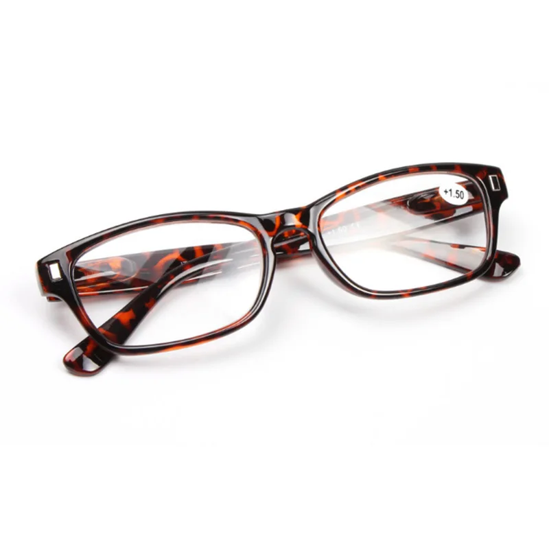 Aukštos kokybės saulės akiniai skaitymui, leopardas ir juoda PC visą rėmo akiniai vyrams ir moterims patogų akinių dioptrijų 1.0-3.5
