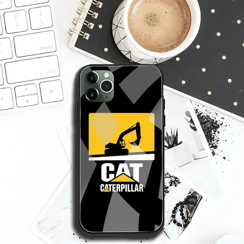 Caterpillar logotipą, Telefono dėklas Grūdintas Stiklas iPhone 11 Pro XR XS MAX 8 X 7 6S 6 Plus SE 2020 atveju