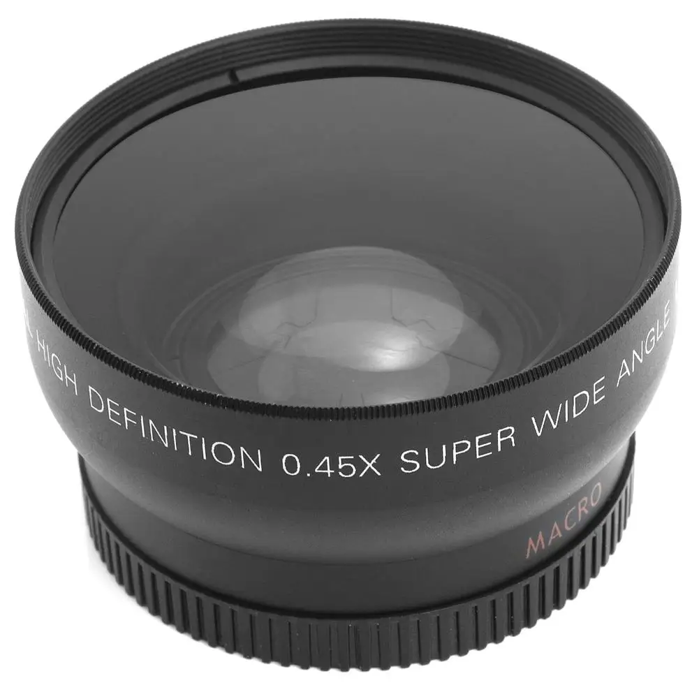 0.45 x 52mm Super Plataus Kampo Makro Objektyvas Nikon 18-55mm ir 55-200mm 50mm