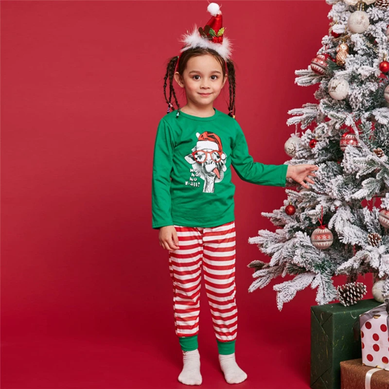 Šeimos Atitikimo Komplektus Drabužių Kalėdų Pižama Nustatyti Kalėdos Suaugusiems Vaikams Mielas Šalies Pižamos Naktiniai Drabužiai Animacinių Filmų Spausdinti Sleepwear Kostiumas