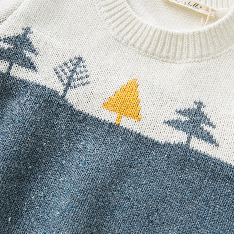 DBW11025 dave bella rudenį megzti megztinis kūdikiams, kūdikių berniukų ilgomis rankovėmis megztinis vaikams, vaikiška viršūnes vaikų megztas megztinis
