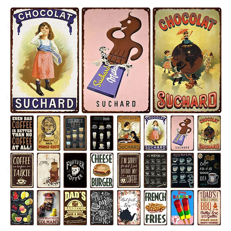Meno Retro Alavo Vaizdinė Skanus Šokoladas Logotipą, Metalo Vaizdinė Šokolado, Kavos Apnašas Metalo Retro Sienos, Tvoros Virtuvės Namų Cin