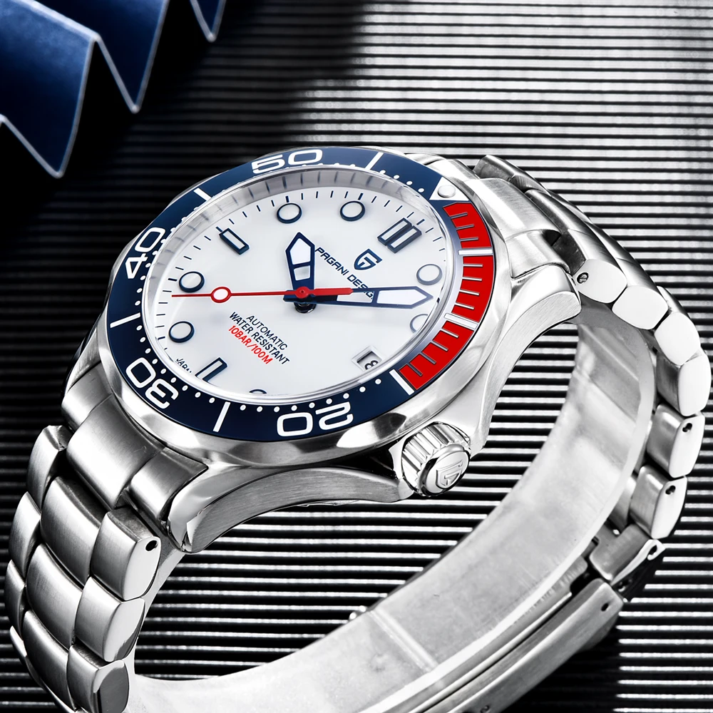 PAGANI DIZAINO 2020 Naujas 007 vyriški Laikrodžiai Prekės prabanga Mechaniniai Laikrodžiai Vyrams Automatinis laikrodis Vyrams, atsparus Vandeniui 100M Laikrodžio Mans