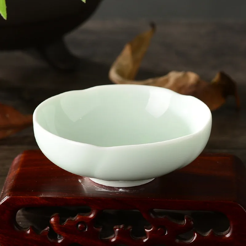 Išskirtinį Žiedlapis formos Porceliano arbatos puodelio,Puer taurės rinkinys keramikos krosnies Aukščiausios Klasės Kinų Porceliano spalvos jūros vandens Maistinės Arbatos Puodeliai