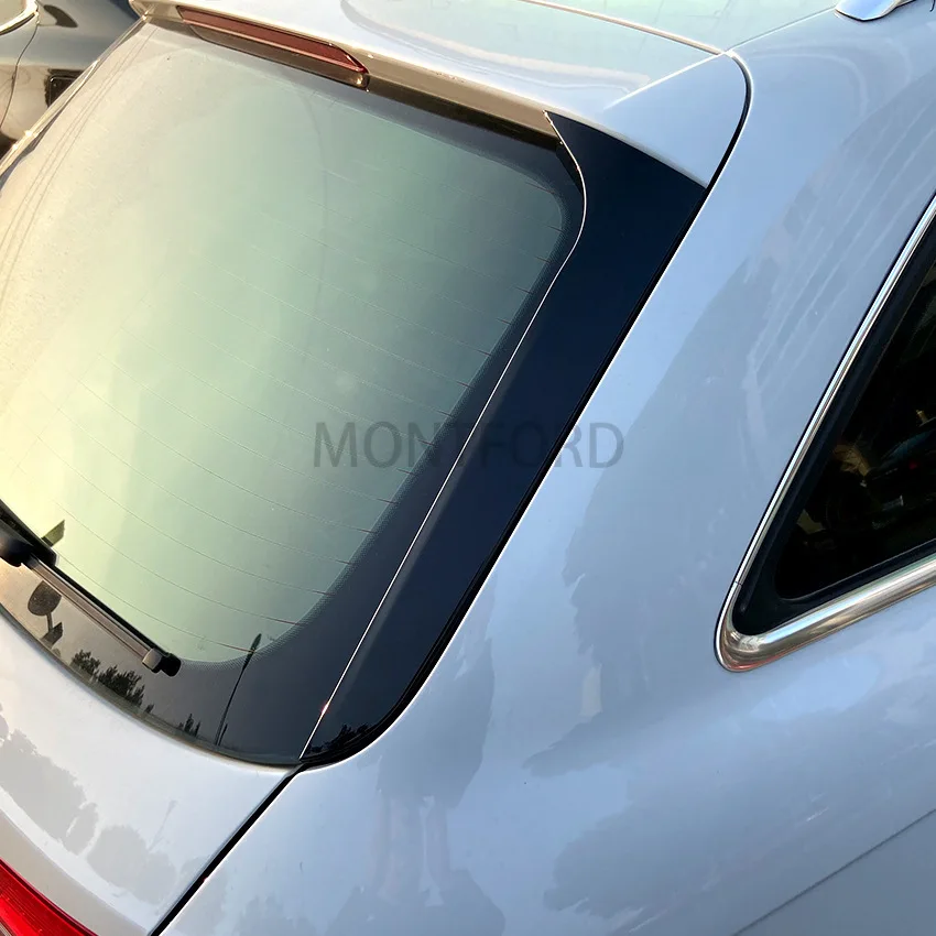 2vnt/komplektas Galinio Lango Pusėje Spoileris juodas Sparnas Lūpų Padengti Apdaila Lipdukas Tinka Audi A4 B8 Allroad Avant 2009-2016 Auto Priedai