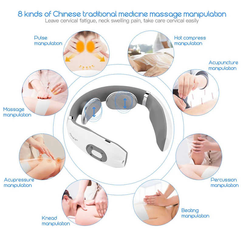 Šildymo 3D Plūduriuojantis Elektrodų Pagalvėlės Medicininė Kaklo, Pečių Masažas Muscler Skausmo Akupunktūra Magnetinio Sveikatos Priežiūra Poilsis