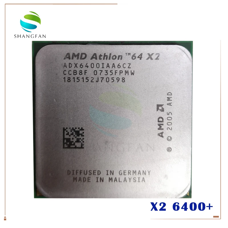 AMD Athlon X2 6400 X2 6400+ 3.2 GHz ADX6400IAA6CZ Dual-Core CPU Procesorius Socket AM2 940pin