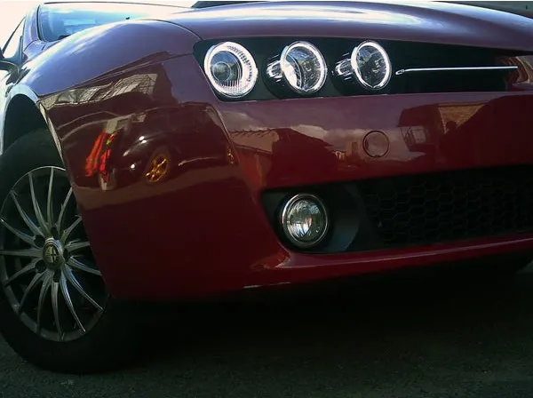 Už Alfa Romeo 159 2005 M. 2006 m. 2007 m. 2008 M. 2009 M. 2010 M. 2011 M. Įvairių spalvų Led Angel Eyes Komplektas RGB Halo Žiedai, Šviesos važiavimui Dieną DRL
