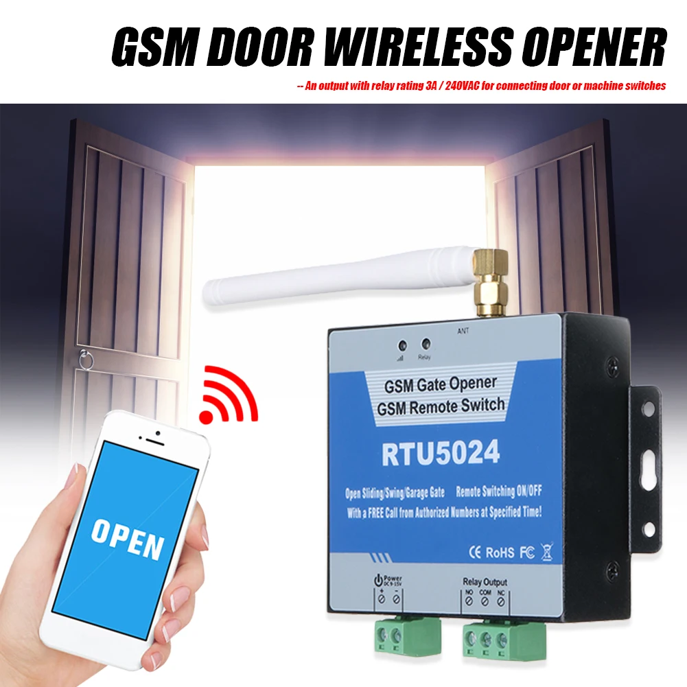 RTU5024 GSM Vartų Atidarymo Relay Belaidžio Nuotolinio Valdymo On/Off Durų Prieigos Jungiklis Buities Miegamasis Priedai