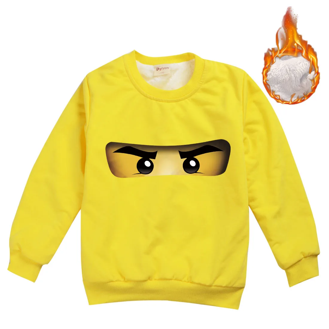 2020 m. vaikų žiemos drabužių Ninjago modelis ilgomis rankovėmis džemperis Berniukams ir mergaitėms, šilta medvilnė-paminkštintas drabužius kūdikiui megztinis
