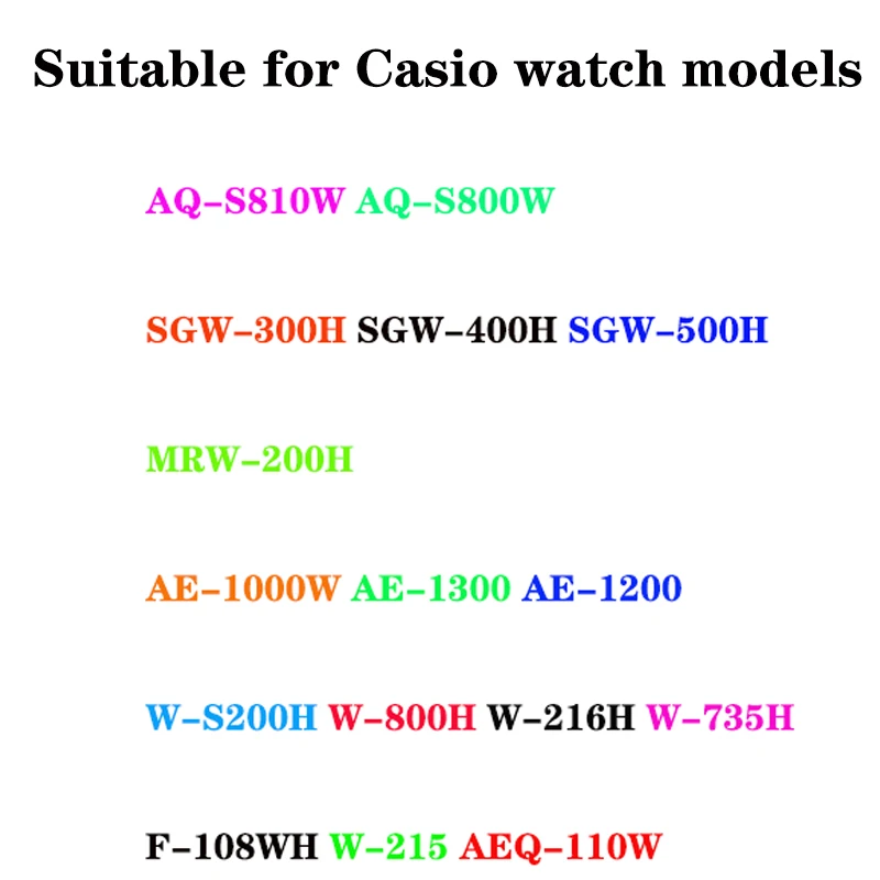 Gumos Dirželis Tinka Casio-AE-1000wAQ-S810W SGW-400HSGW-300H Silikono Watchband Pin Sagtis Dirželis Žiūrėti Riešo Apyrankę Juodos spalvos