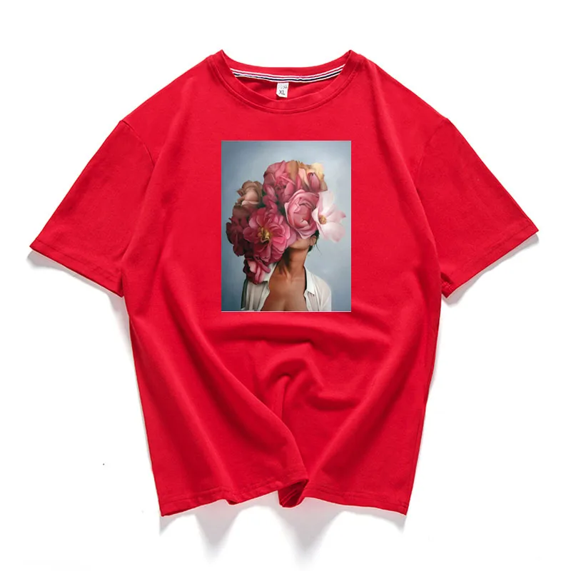 Harajuku Seksualus Round Kaklo Print moteriški Marškinėliai 2020 Metų Vasaros trumpomis Rankovėmis Chic Moterų Viršūnių 95% Medvilnės Ruožas Prakaito Paprasta Laisvas
