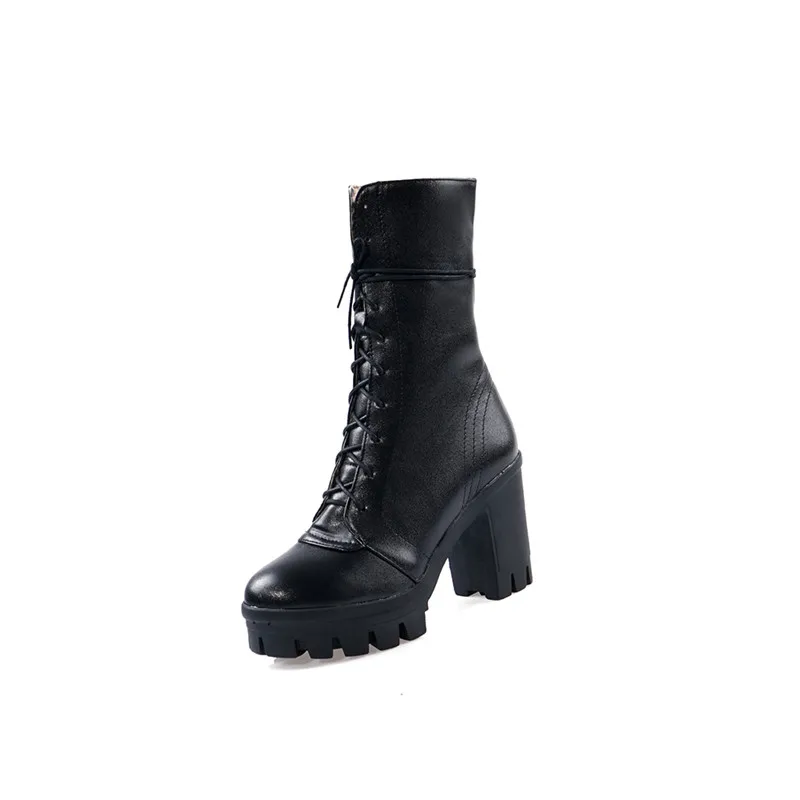 MORAZORA 2020 Naujausias batai moterims, suapvalinti tne aukštakulniai platformos batai nėrinių rudens žiemos punk batus moteris Trumpi batai