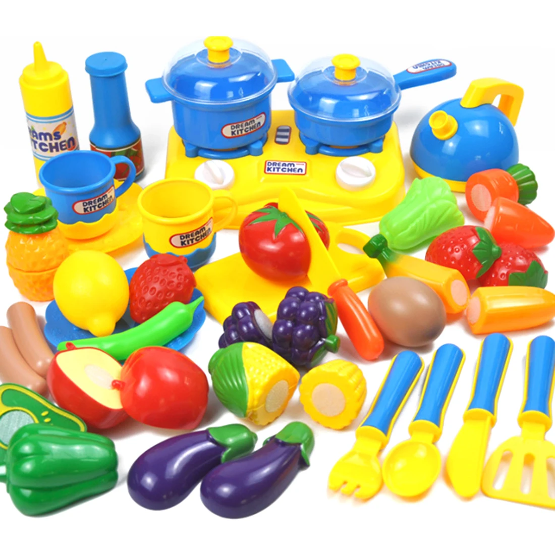 34Pcs Vaikų Apsimesti Žaisti Virtuvės Pjaustymo Žaislų Rinkinys Namų Mokymosi Švietimo Žaislai, Vaikų Žaisti Namus Žaislas Dovanos