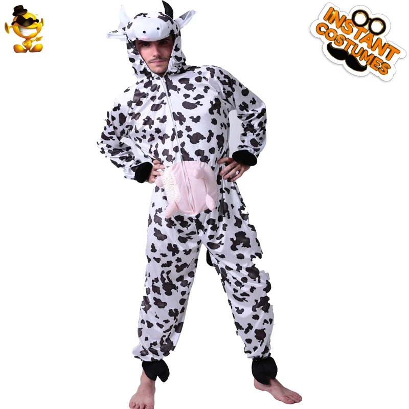 Karvė Cosplay Kostiumai, Naują Atvykimo Juokinga Karvė Jumpsuit Karnavalas Šalis, Naudodama Mielas Karvių Pižama Išgalvotas Suknelė