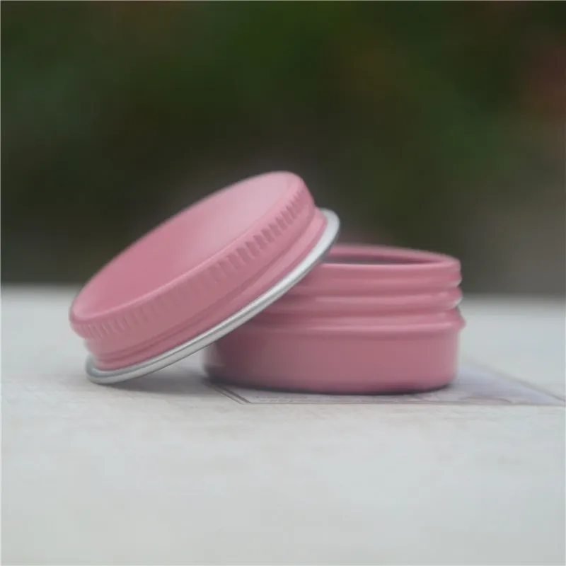 100vnt 10G rožinės spalvos Aliuminio Jar 10cc metalo skardos Kosmetikos Pakuotės, Taros,1/3oz lūpų balzamas bakas