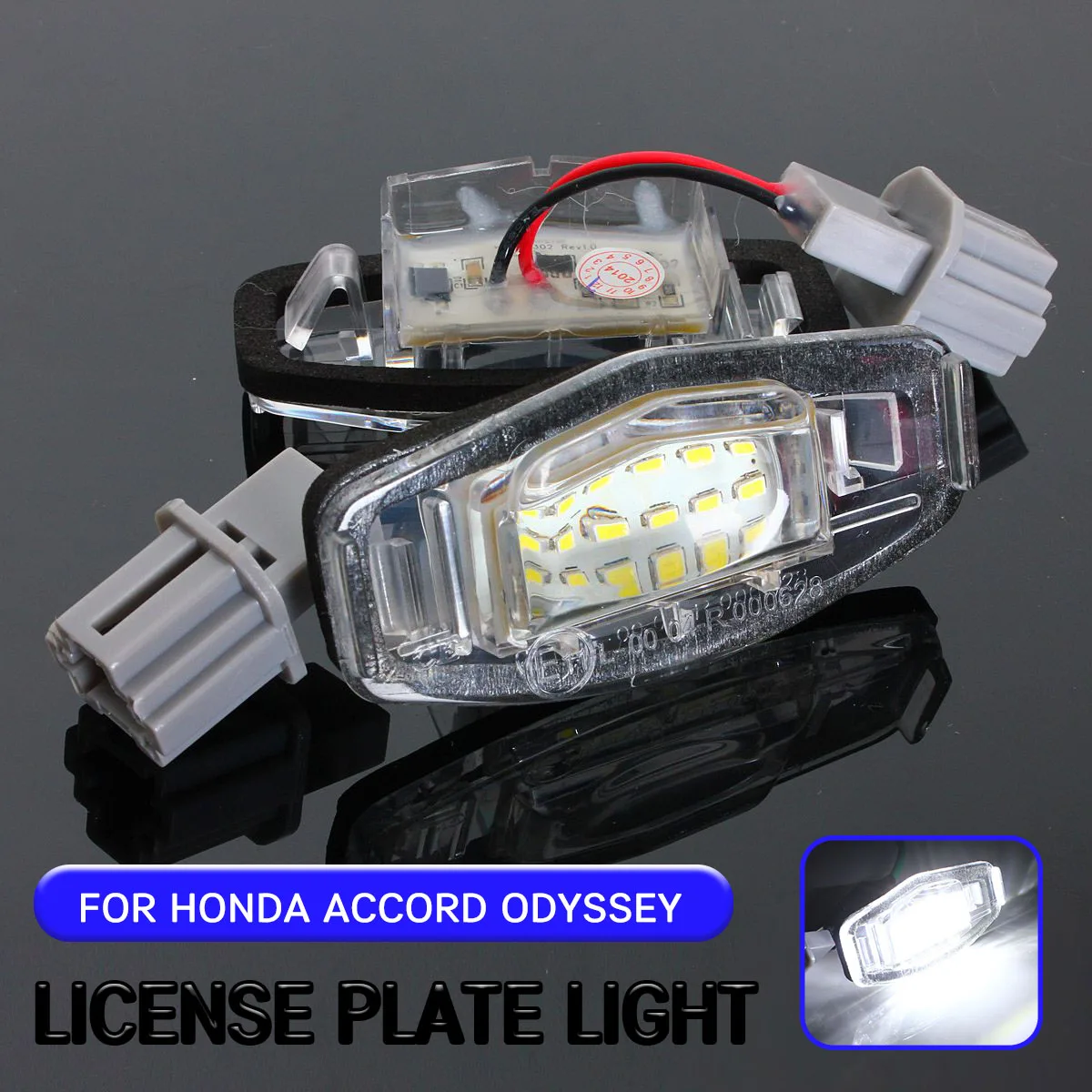 2vnt LED Licencijos Numerį Šviesos Žibintas Honda Accord Odyssey Civic Sedanas Miesto Acura MDX TSX ILX RDX LR TL