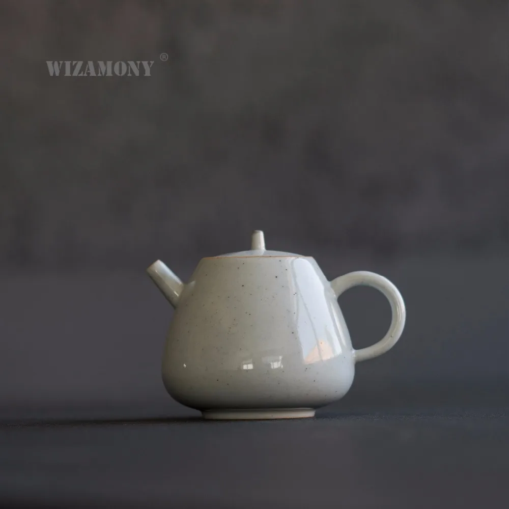 WIZAMONY Žolės ir Medžio Glazūra arbatos puodą 130ml Keramikos Meno Tay Kinų Arbatos Rinkinys Porceliano T Molio Senovinių Arbatinukas Drinkware